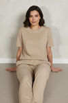 Zivame 2 Mile Fashion Knit Cotton Loungewear Set - Oyster Gray — thumbnail 5